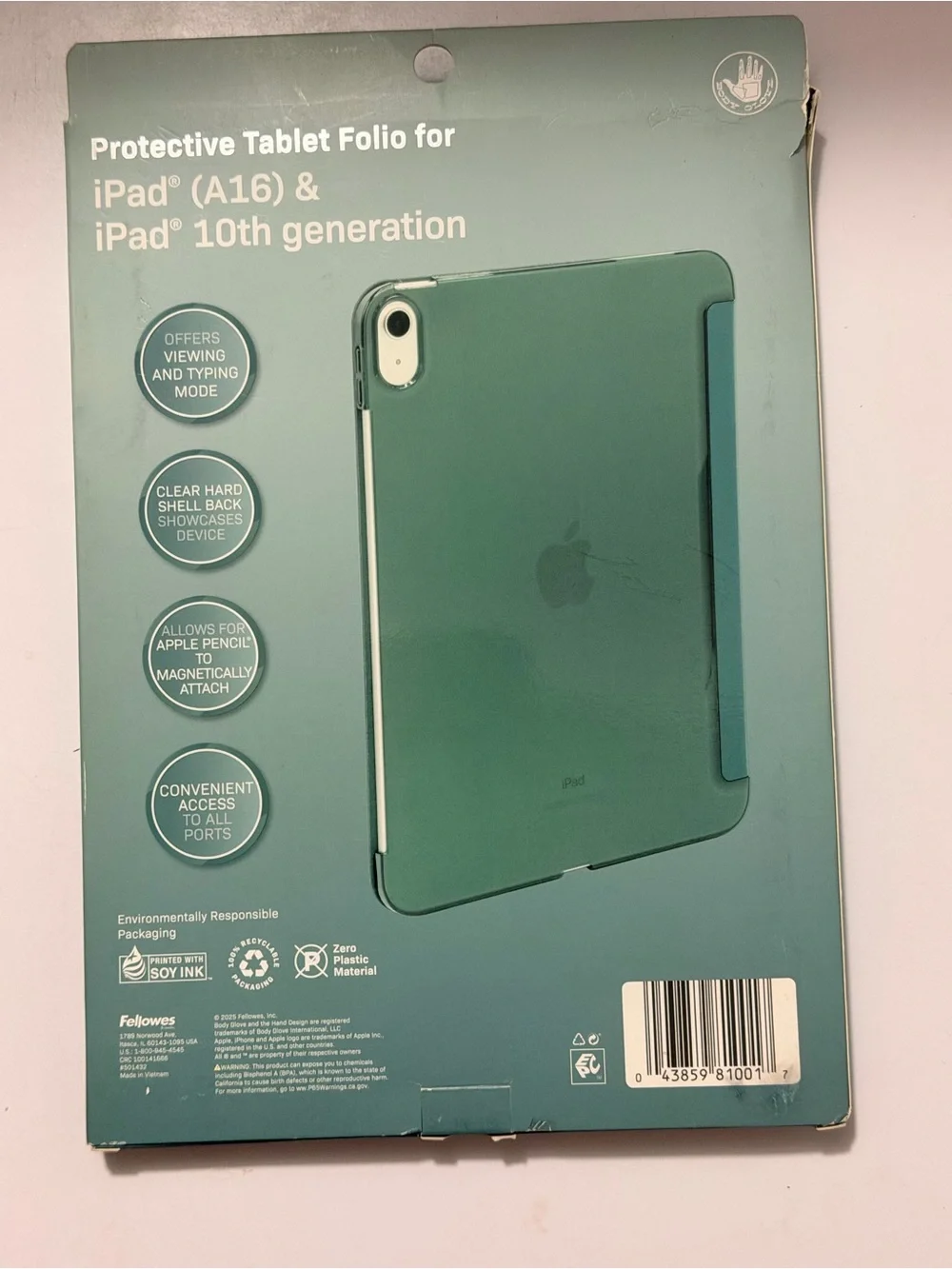 Protective Tablet Folio for iPad 10th Gen - Green